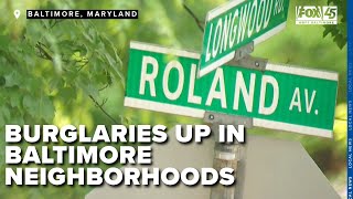 Baltimore residents alarmed as major neighborhoods face soaring burglary crisis