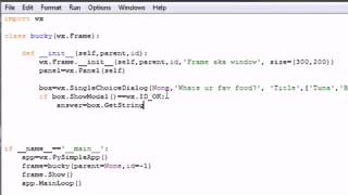 wxPython Programming Tutorial 6 List for Input YouTube