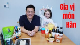 #59 Giới thiệu gia vị Hàn Quốc cơ bản trrong bếp của gia đình Việt Hàn