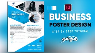 Business professional poster design using Adobe Indesign | Beginners Indesign tutorial in tamil