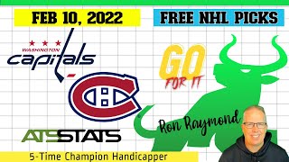 Washington Capitals vs  Montreal Canadiens Prediction 2/10/22 -   Free NHL Picks