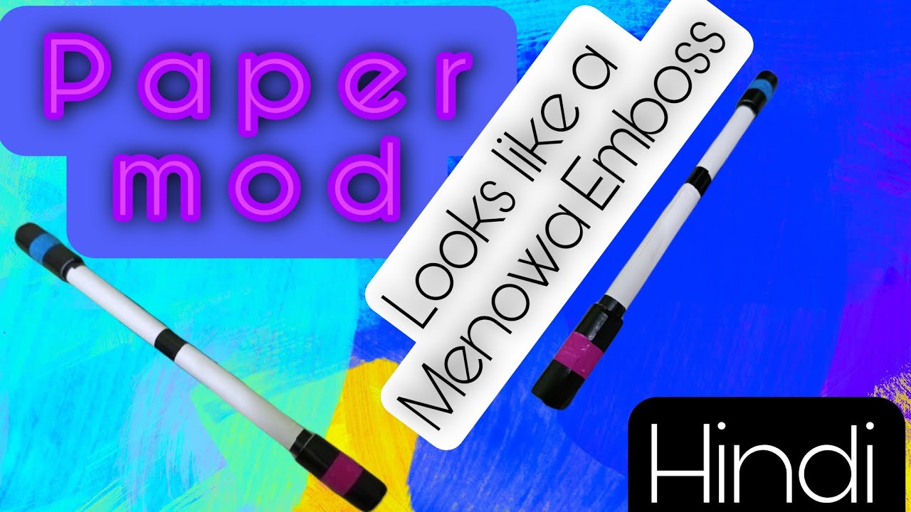 Paper Mod Aka Menowa Embossрџ ґ Tutorial Very Easy Youtube