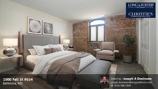 Rent: 1 Bed - 1 Bath - 1565 sq ft - Baltimore - MD [$2,600] MLS #: MDBA484226
