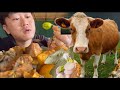 Cow mukbang with king chilly || Ajusto Naga