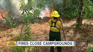 Pasco County issues burn ban, district closes campgrounds due to drought, multiple brush fires