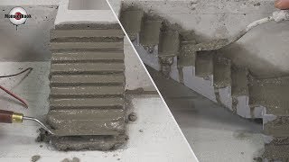 How To Make a Luxury House(model) #2 - making cement stairs.