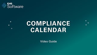 Compliance Calendar | Novara EHS Software