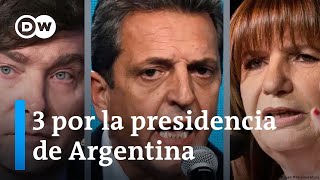 Argentina llega a las elecciones del domingo partida en tres