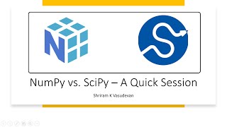 NumPY vs SciPy - A quick presentation