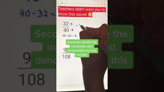Easy Way to Simplify Fractions👍🙏 #shorts