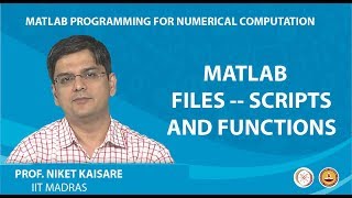 MATLAB Files -- Scripts and Functions
