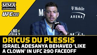Dricus du Plessis: Israel Adesanya Behaved ‘Like A Clown’ In Faceoff | UFC 290 | MMA Fighting