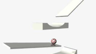 bouncing ball, perspective view