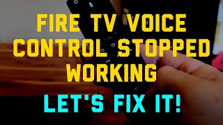 Fire TV:  Alexa Voice Control Stopped Working - Let's Fix It!