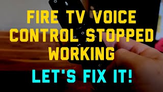 Fire TV: Alexa Voice Control Stopped Working - Let's Fix It!