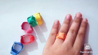 How to make easy paper ring!!