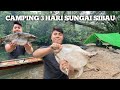 Camping Fishing 3 hari pertualangan bermalam di hutan mencari ikan mahseer panggang dan makan