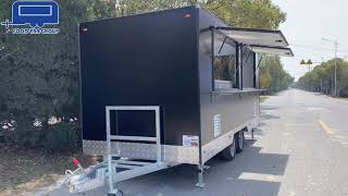 New designed 5M box trailer food caravan cart van