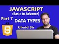 JavaScript Tutorial in Hindi for Beginners - Data Types in JavaScript (number | String | Boolean...)