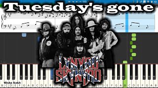 Lynyrd Skynyrd - Tuesday's gone [Piano Tutorial | Sheets | MIDI] Synthesia