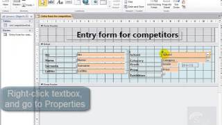 Creating a combo box in a form in design view in Microsoft Access