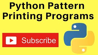 Python Summer Internship | Python Pattern Printing Programs Video Tutorial | Craw Cyber Security