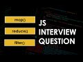 map(), reduce(), filter() | Java Script interview questions