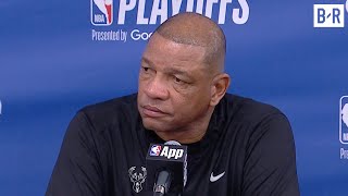 Doc Rivers Talks Bucks Being Eliminated, Dealing With Giannis & Dame Injuries |