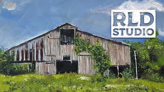 Step-by-Step Tutorial: Painting an Old Barn using Acrylic Paint