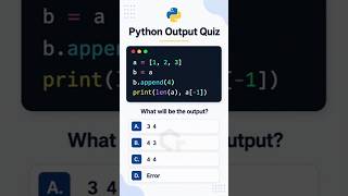 What is the Output of Python Code❓#coding #python #shorts #quiz