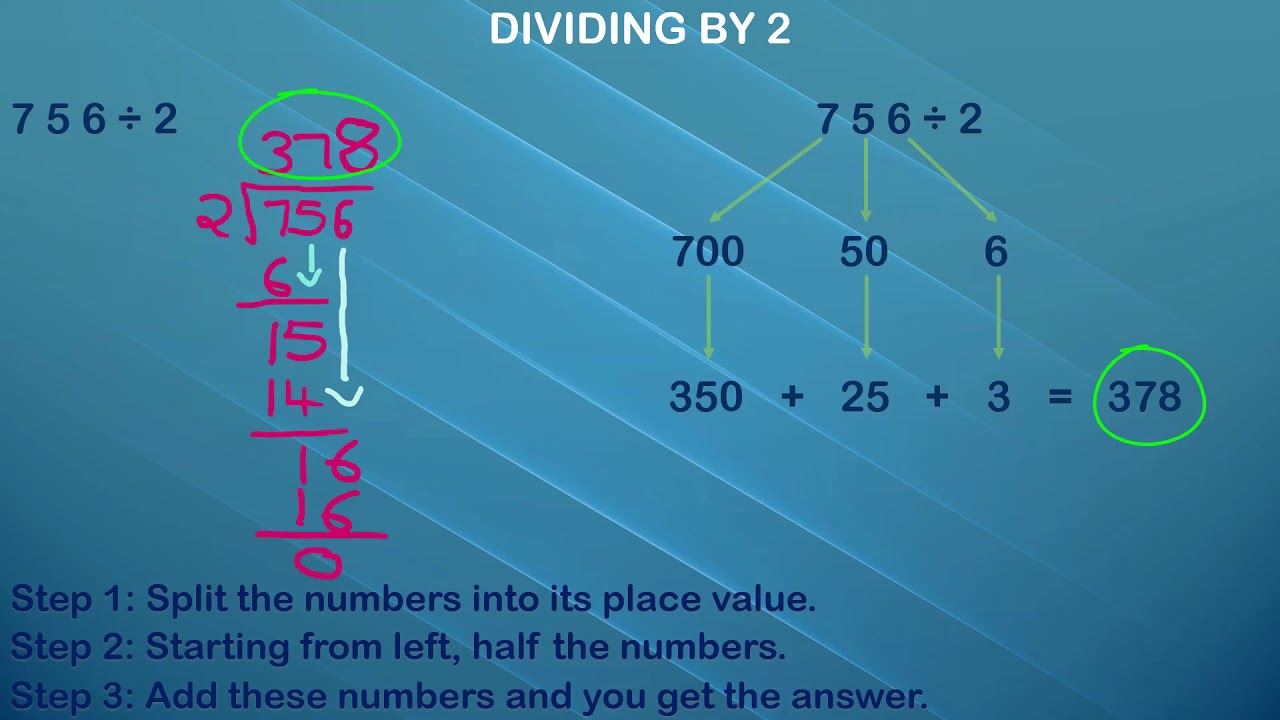 Quickest Way To Divide By 2. Do It Mentally, Do It Even With Odd ...