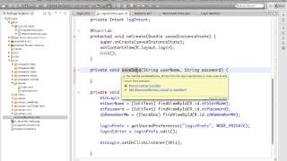 Android Login using shared preferences tutorial pt 1