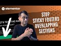Stop Sticky Footers from Overlapping some Sections - Elementor Wordpress Tutorial