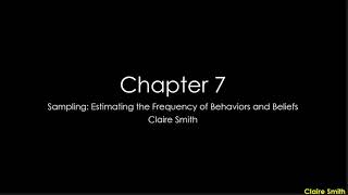 PSY202 - Chapter 7 - Sampling