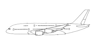How to draw an AIRBUS A380 (Real Time)