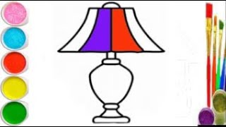 Bolalar uchun stol chiroq rasmini chizish/Drawing a picture of a table lamp for children