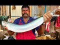 KASIMEDU 🔥 SPEED SELVAM | VALAI FISH CUTTING VIDEO | IN KASIMEDU | FF CUTTING 🔪