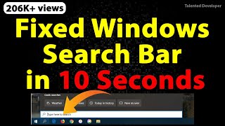 Fix Can't Type in Windows 10 Search Bar (Cortana & Search Not Working)