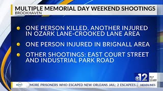 Brookhaven police investigate multiple Memorial Day Weekend shootings