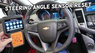 HOW TO RESET CALIBRATE STEERING ANGLE SENSOR ON CHEVROLET CRUZE, CHEVY CRUZE. TRACTION LIGHT ON