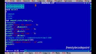 simple interest in c hindi