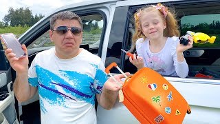 Nastya and dad are going on a trip