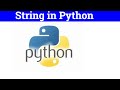 string in python | python string | python string operations | concatenate string in python  | python