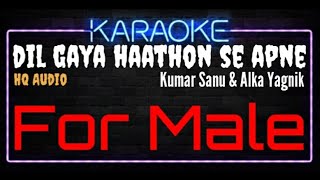 Karaoke Dil Gaya Haathon Se Apne For Male HQ Audio - Kumar Sanu & Alka Yagnik Ost. Takkar (1995)