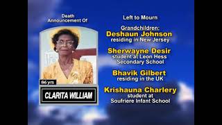Clarita William ~ Long Obituary