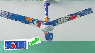 Make a mini ceiling fan from a Pepsi can