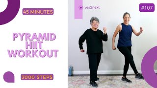 Beginner HIIT Workout for Seniors at home | Low Impact, Pyramid format
