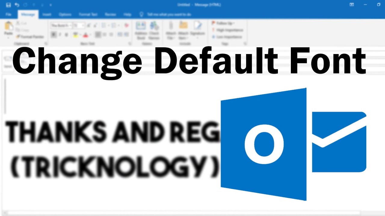 How To Change Default Font, Style And Size In Microsoft Outlook - YouTube