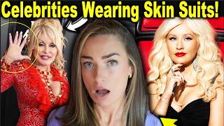 Why Are Celebrities Like Christina Aguilera & Dolly Parton Wearing Skin Suits?! Conspiracy Theory?!