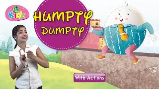 Humpty Dumpty Nursery Rhyme | English Rhymes for Children's  | Popular Animated Action Song |